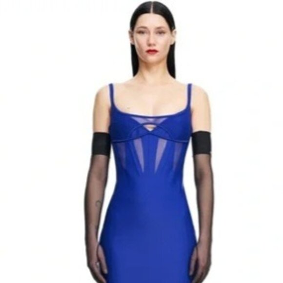 LIMITED EDITION H&M Blue Corset-style Mini Dress - Picture 2 of 4